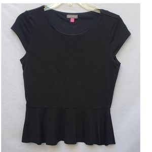 Vince Camuto Black Peplum Blouse
